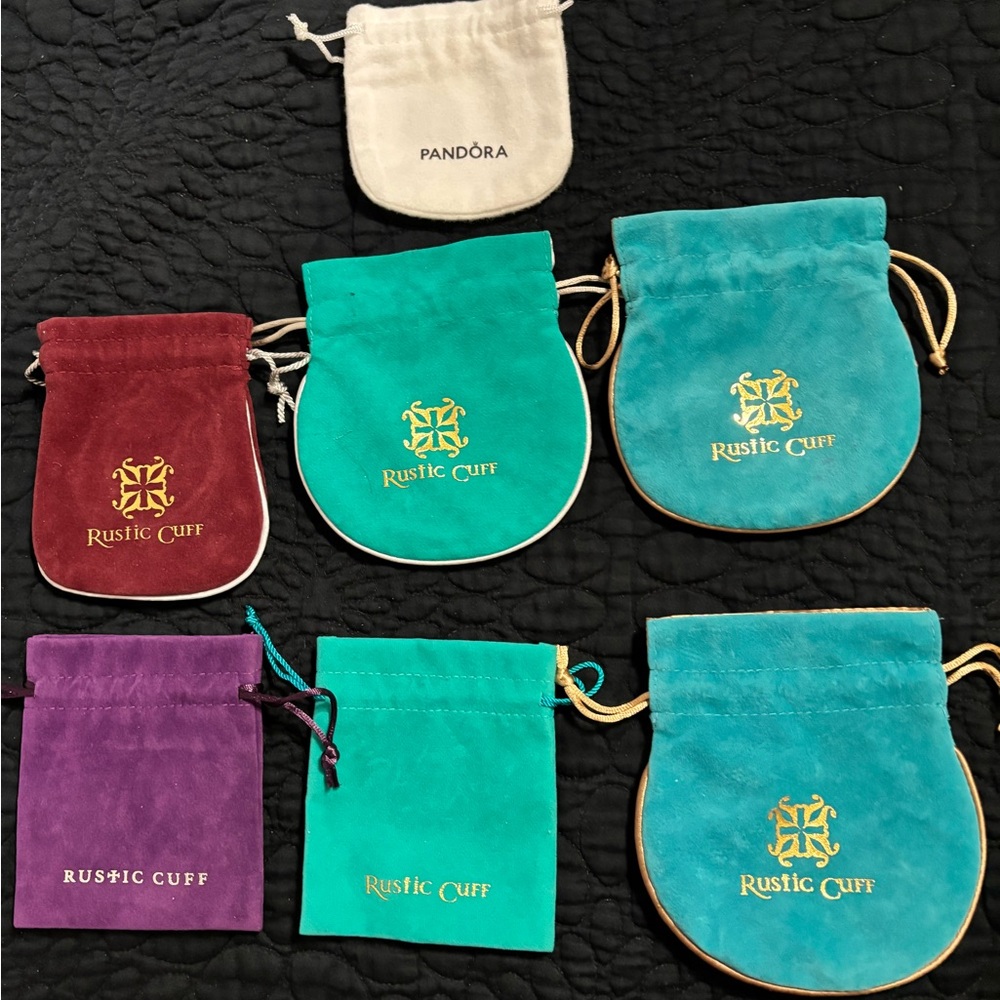 Rustic Cuff Bracelet or  Jewelry pouches